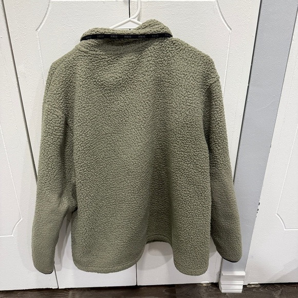 Victoria Secret PINK Green Sherpa 1/4 Zip Jacket - Picture 3 of 13